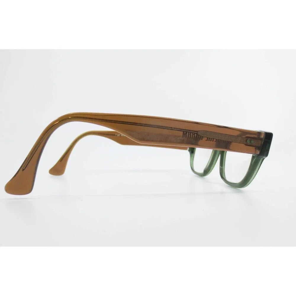 Caroline Abram Vinny 08 Green Amber Cat Eye Eyeglass Frames France 47-19-140